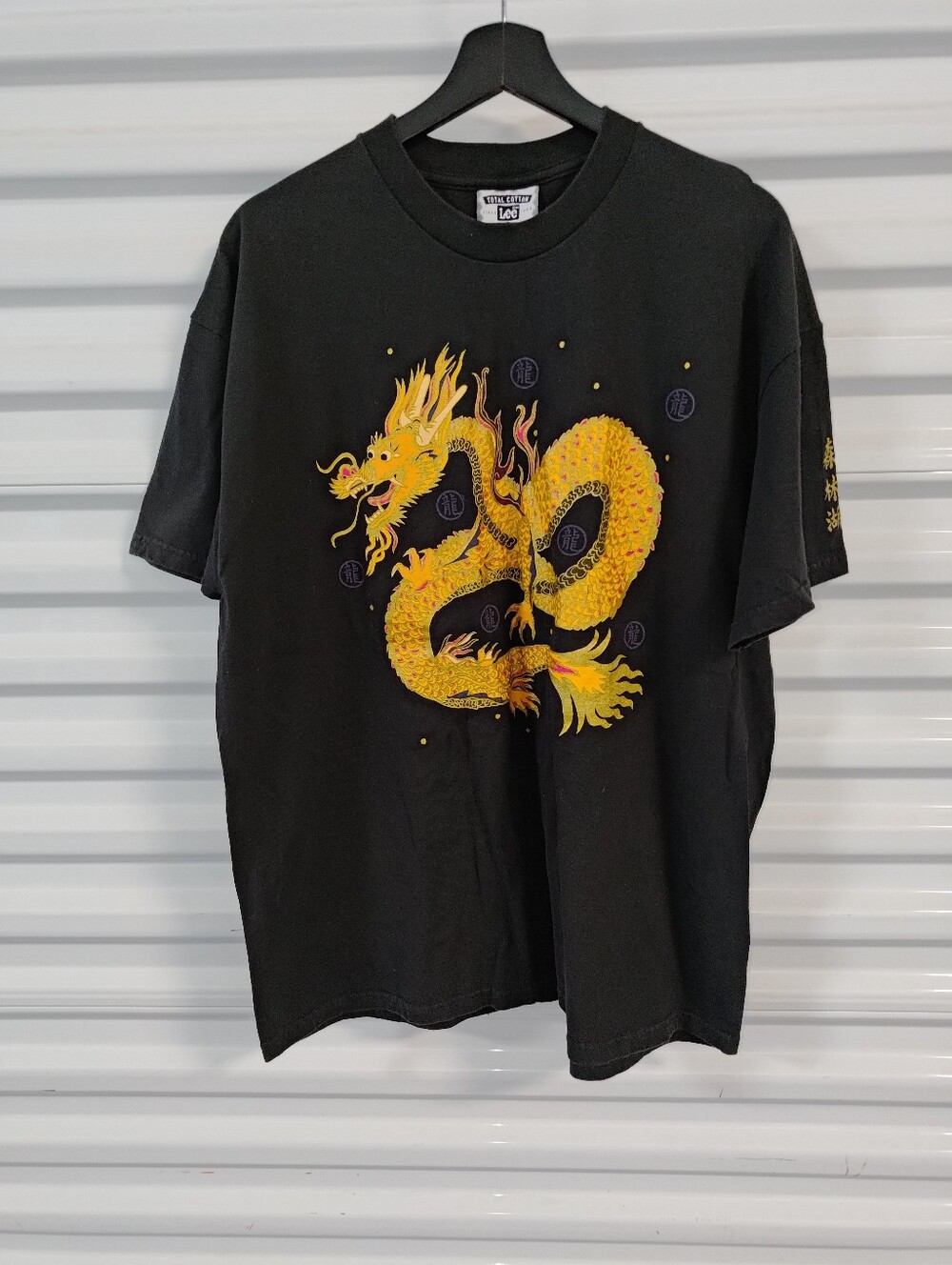 Vtg Lee Black Dragon Little Tokyo Graphic T-shirt XL Made in USA Rare HTF